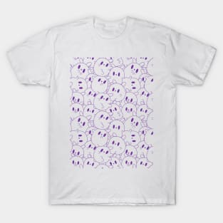 Kawaii Bunnies Purple T-Shirt